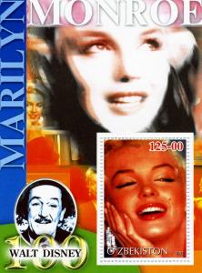 Uzbekistan 2002 MARILYN MONROE s/s Perforated Mint (NH)