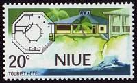 Niue SG#197 Mint - 1975 20c.  - Maps, Buildings, Hotels