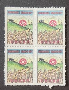 DNSAP Stamp Blocks Denmark Danish Nazi party block MNH WW2 WWII Germany German