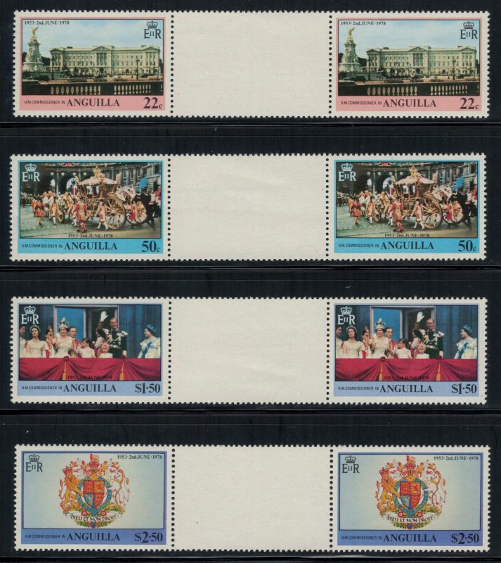 Anguilla #315-8* NH Gutter pairs  CV $3.00