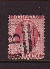 Bahamas Sc 25 1882 4 d rose Victoria stamp used