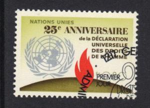 United Nations Geneva  #36 cancelled 1973  human rights 80c