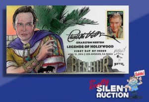 SC 4892 • 2014 Charlton Heston • HP cachet Kendal Bevil • One-of-a-kind!