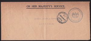 TONGA 1928 OHMS cover with Govt Frank - Auckland Loose Letters Paquebot....D7377