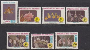 Ecuador 1003-5, C709-12 Orchids mnh