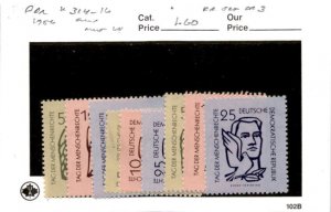 Germany - DDR, Postage Stamp, #314-316 (3 Sets) Mint LH, 1956 Human Rights (AE)