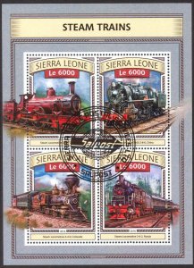 Sierra Leone 2016 Trains Sheet Used / CTO