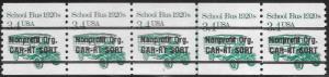 Sc 2123a  3.4¢ School Bus PNC/5, Pl #1 Gap at 1R, MNH