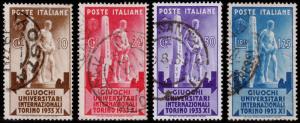 Italy Scott 306-309 (1933) Used H F-VF Complete Set, CV $8.50 B