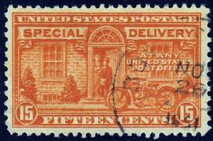 U.S. #E16 Special Delivery Motorcycle Type, used.
