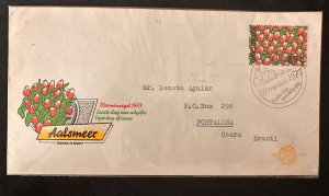 CM) 1973. NETHERLANDS. ROSES. FDC. ENVELOPE SENT TO BRAZIL. XF