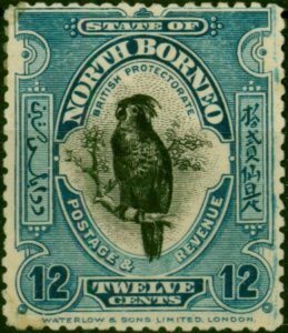 North Borneo 1909 12c Deep Blue SG173 Fine MM