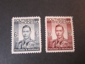 Southern Rhodesia 1937 Sc 44,46 MH