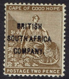 RHODESIA 1896 OVERPRINTED CAPE HOPE 2D