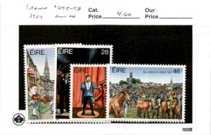 Ireland, Postage Stamp, #695-698 Mint NH, 1987 Music, Horse (AB)