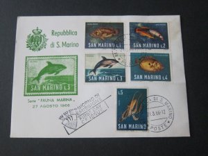 San Marino 1966 Sc 643-47 FDC