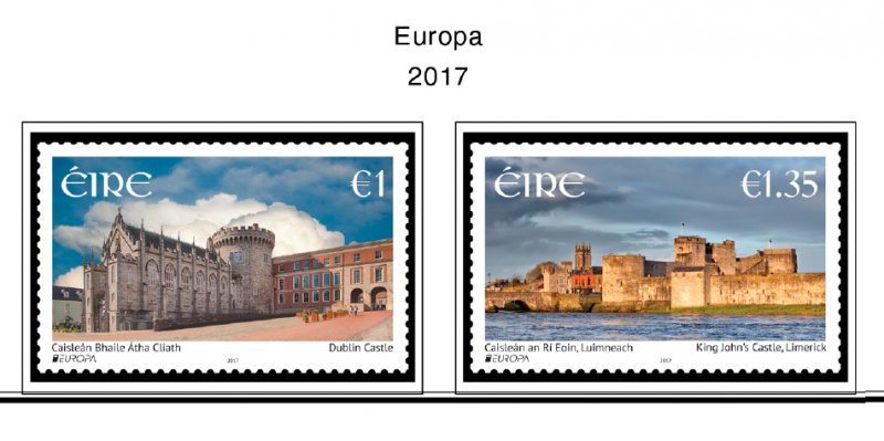 COLOR PRINTED IRELAND 2011-2020 STAMP ALBUM PAGES (60 illustrated pages)