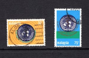 Malaysia SC #101-102   VF, Used, WHO Emblem,  ....... 3710036