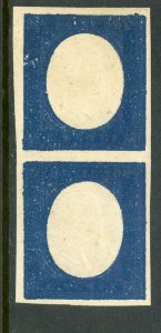 Italy 1854 Sardinia 20¢ Indigo Scott #8b Pair Mint E473 ⭐⭐⭐⭐⭐