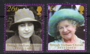 British Indian Ocean Territory Stamp 245-246  - Queen Mother