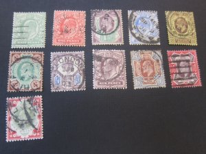 United Kingdom 1902 Sc 127-29,131-138 KEVII FU