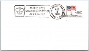 US SPECIAL EVENT POSTMARK COVER 1986 US OPEN CHESS CHAMPIONSHIP SOMERSET N.J. C