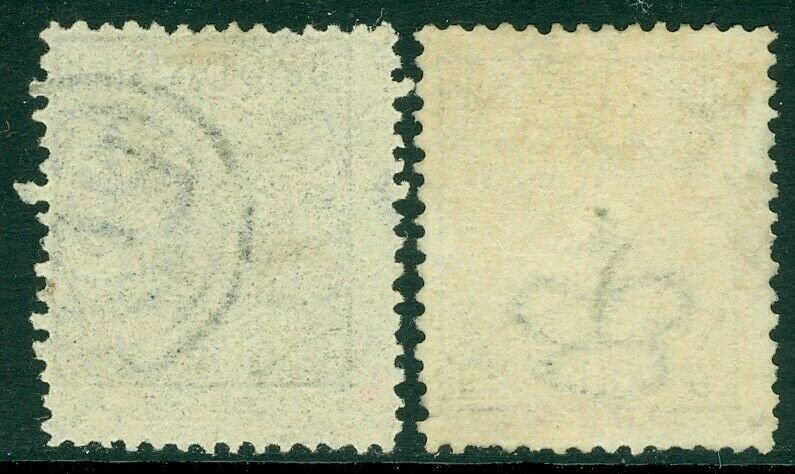 EDW1949SELL : DENMARK 1864-68 Sc #14-15 VF Used Choice w/ nice cancels. Cat $270