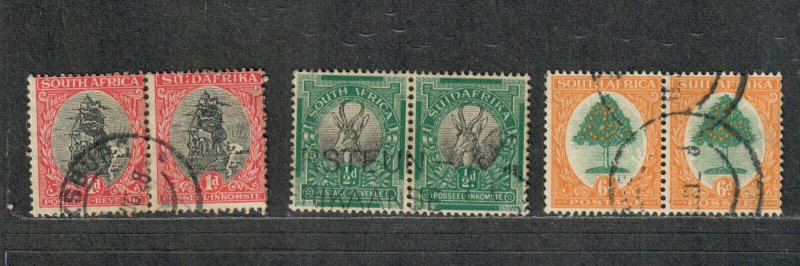 South Africa Sc#23-25 Used/F-VF, Cv. $49