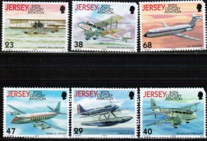 Jersey 790-795 MNH 1997 airplanes