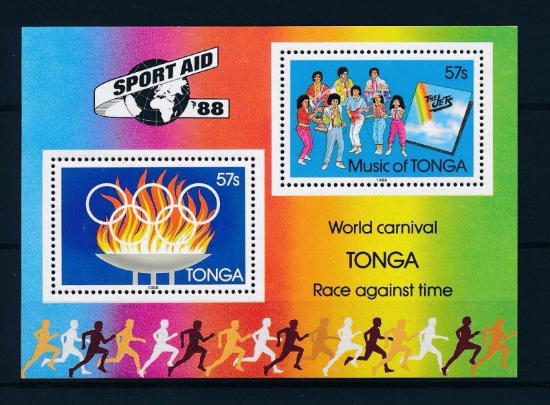 [56359] Tonga 1988 Olympic games Music Carnival MNH Sheet