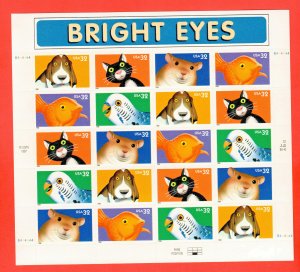 3230-34  Bright Eyes  SHEET 32¢  FACE $6.40  MNH  1998