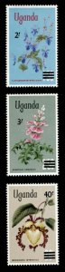 Uganda 1975 - UGANDAN CROPS REISSUE - Set of 3 (Scott #130-2) - MNH