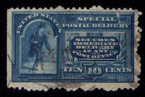 US SCOTT #E2 USED SPECIAL DELIVERY W/RUFF PERFORATION VF