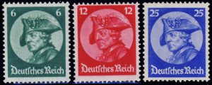 Scott #398-400 Frederick the Great MNH