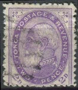 Tonga 1886 SG2b 2d King George I #1 FU