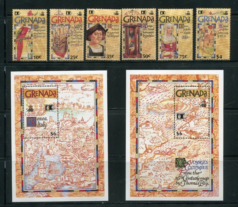 Grenada 2063-2070 World Columbian Stamp Expo Stamp Set 1992 MNH
