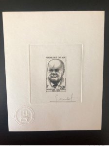 Mali 1974 Mi. 429 Artist Proof Sir Winston Churchill Courbet Artist Proof-