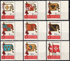 SMOM Sovereign Miltary Order of Malta #10-18  MNH - Flags (1967)