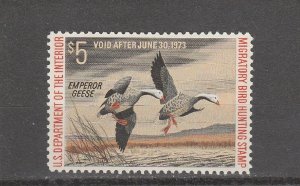 United States  Scott#  RW39  MNH  (1972 Emperor Geese)