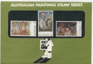Australia Presentation Pack (1974) Paintings: $1,$2,$4   (3) Mint