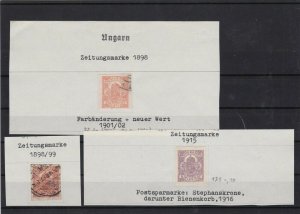 hungary 1898 imperf stamps ref 11063