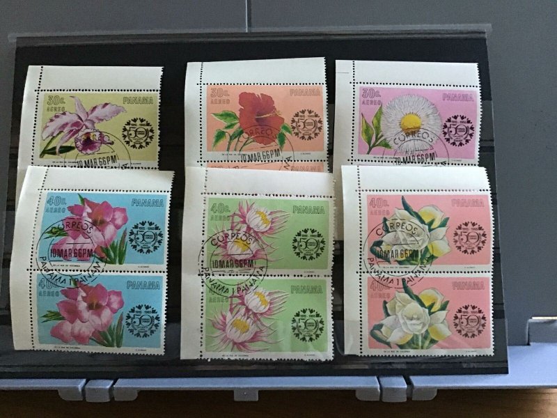 Panama Flowers  Cámara Junior stamps pairs R25464 