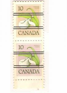 CANADA COLLECTION LOT #711 PAIR CTO NH COLOR ERROR