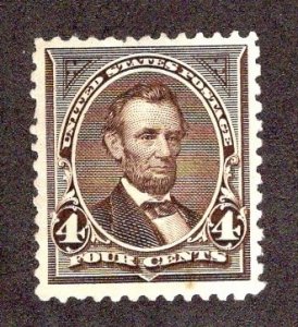 US #254 Four Cent Lincoln Mint NG *Minor Fault* ~JM-2277