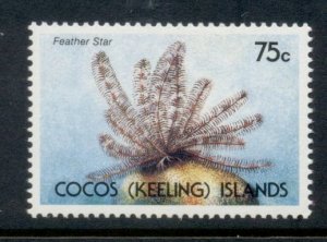 Cocos Keeling Is 1991 Marine Life 75c Feather Star MUH