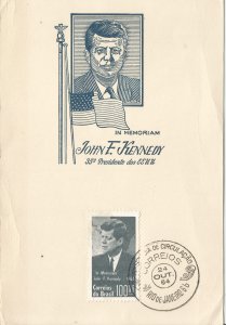 Kennedy Argentina FDC card #!