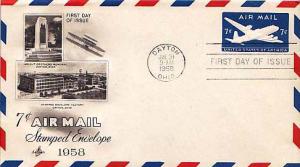 United States, First Day Cover, Airmail, Postal Stationery