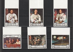 1972  Ras Al Khaima - Apollo 17 - Mi 840B-845B - Imperf. - MNH