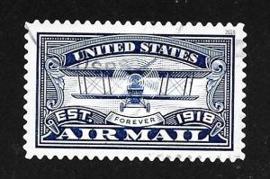 New 2018 - (50c)  Centenary First Air Mail Service, blue, Used Single Off Paper