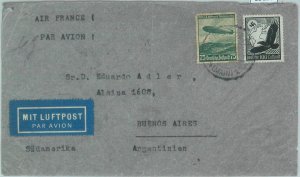 85155  - GERMANY - POSTAL HISTORY -  cover to ARGENTINA via AEROPOSTALE  1937